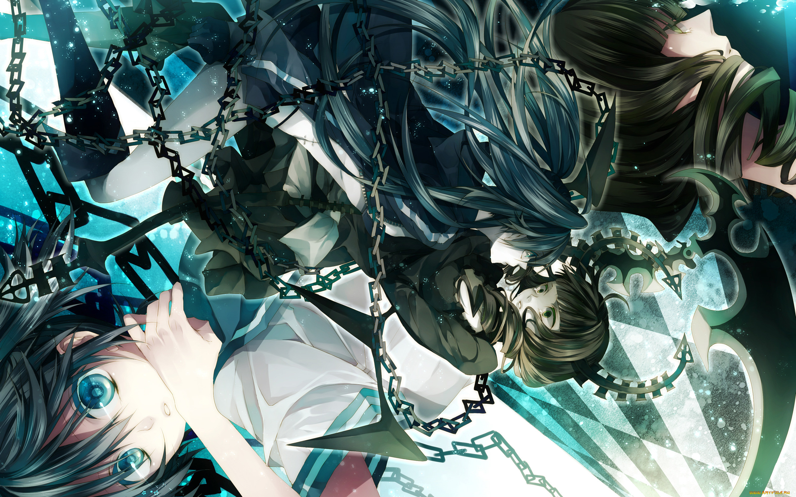 , black rock shooter, takanashi, yomi, , black, rock, shooter, kuroi, mato, , tagme, artist